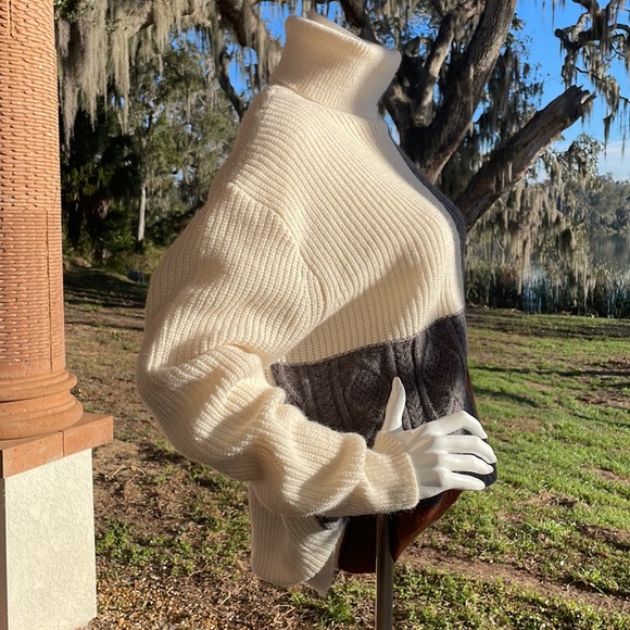 Vici Grayce Colorblock Turtleneck size M. - Picture 4 of 9